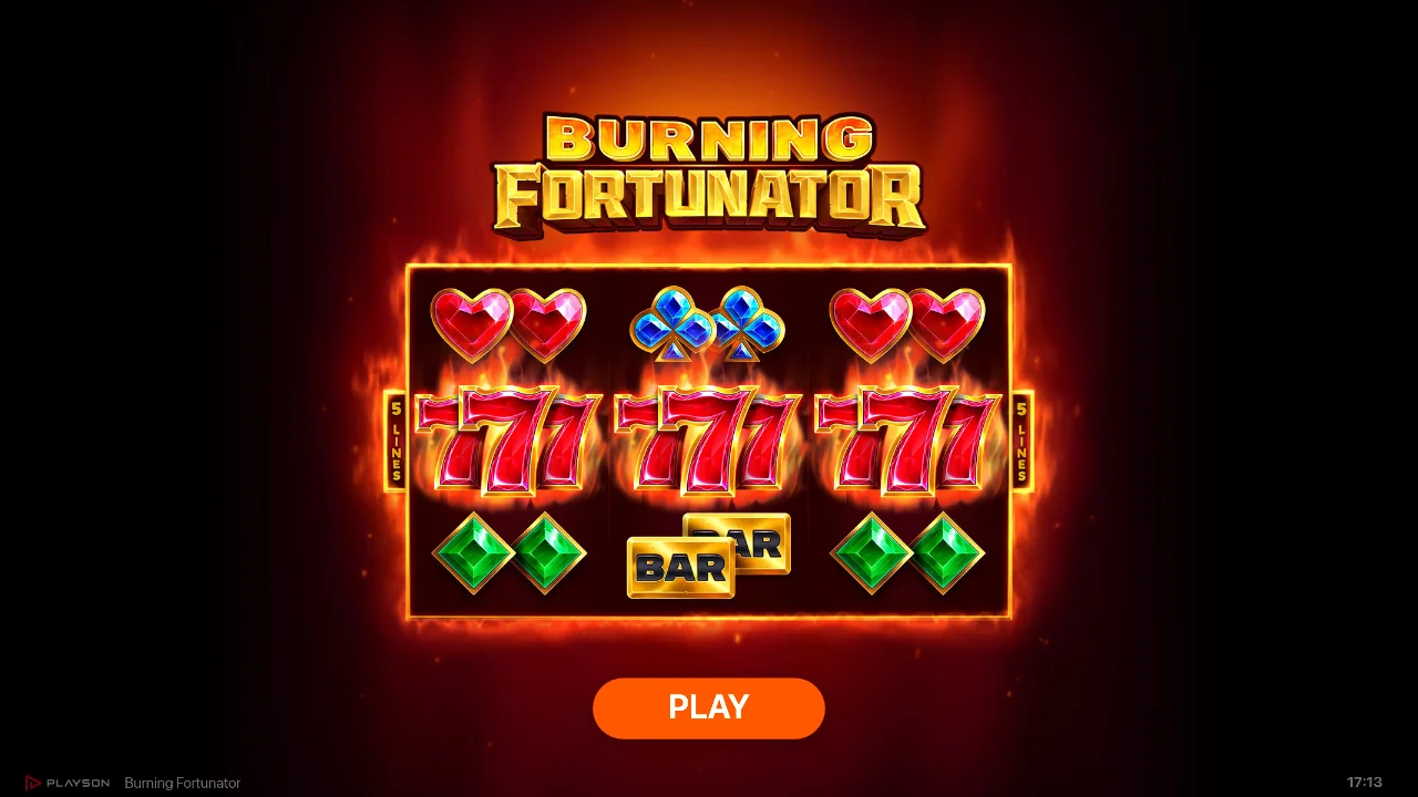 Burning Fortunator game interface - click to start demo
